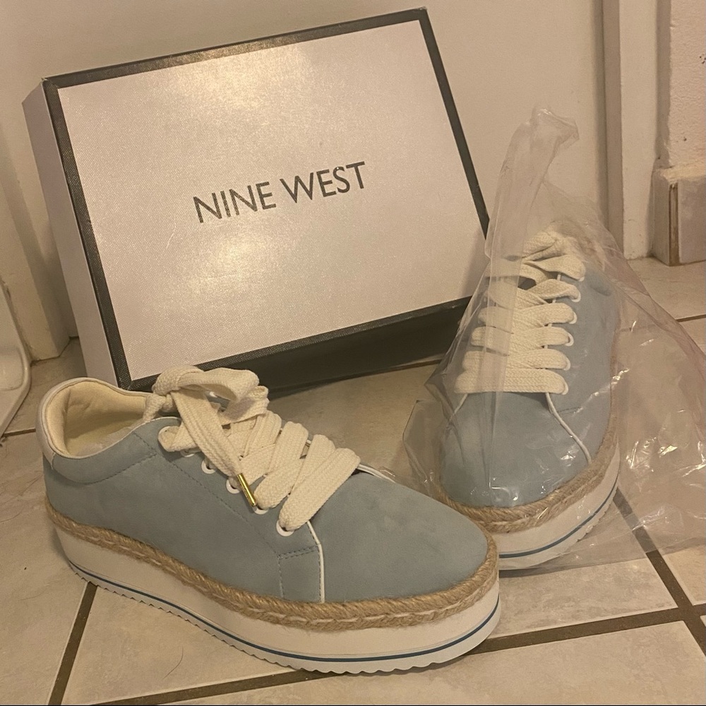 Nine West Light Blue Suede sneakers